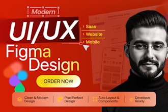 design custom saas website UI UX or landing page in figma