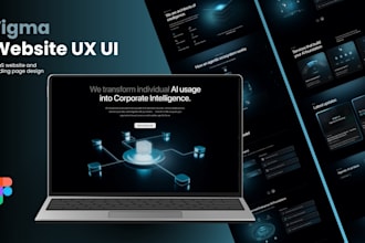 design figma website UI UX, saas website, landing page design
