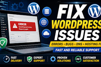 fix wordpress hosting dns and server issues fast
