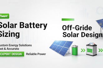 design solar battery sizing and off grid solar system plan