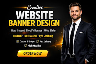 design creative website banner web slider hero image shopify banner