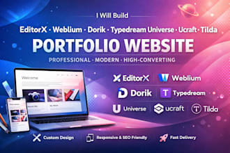 build editor x weblium dorik typedream universe ucraft tilda portfolio website