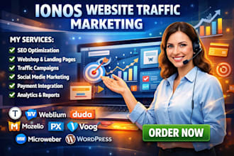 promote ionos website traffic marketing integration payment landing  webshop SEO