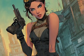 draw comic book illustration as a comic book illustrator
