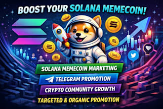 boost solana memecoin promotion, solana memecoin marketing, telegram promotion