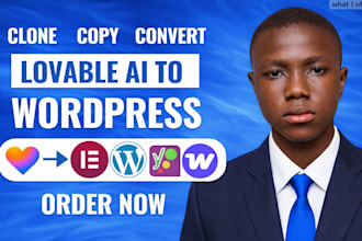 convert lovable ai to wordpress, clone lovable ai website, fix lovable ai to wix