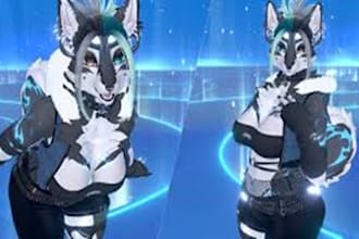 do furry avatar, vrchat avatar commission, vrc avatar vr avatar fursona vtuber