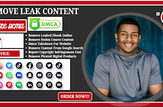 file dcma to remove leak content negative copyright, infringing, defamatory