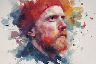 draw paint an amazing watercolor portrait