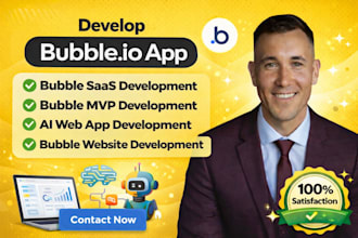 develop bubble io app bubble saas, bubble mvp, ai web app as bubble io developer