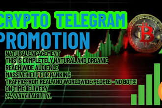 do telegram promotion, crypto telegram promotion and engagement