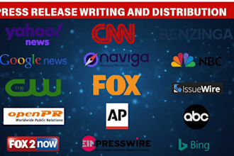 submit press release writing and distribution for your music, crypto, brand