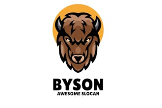 design a bold muskox logo with attitude