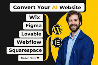 convert lovable ai to wordpress wix or mobile app design ,lovable website design