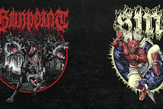draw metal and hardcore artwork for your band or brand