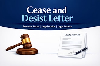 write cease and desist letter, demand letter and  legal notice