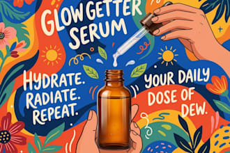 create modern illustrative product ads