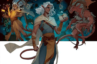 draw your dnd character with cinematic style