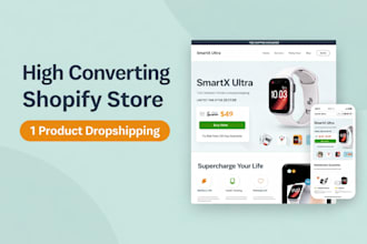build a high converting 1 product shopify customdesign 3d courosal shopify store