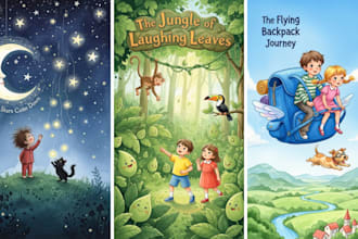 draw watercolor illustration and children story book illustration