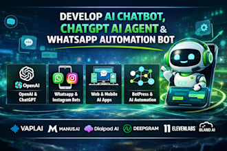 develop ai chatbot chatgpt ai agent whatsapp automation bot mobile ai app