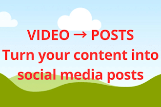 summarize your video or podcast intro social media content