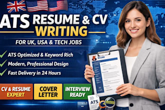 write ats friendly tech sales marketing resume cv with linkedin optimization