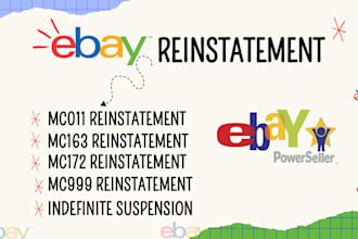 do ebay account reinstatement, mc011, mc999, mc163 suspension  ebay reopen