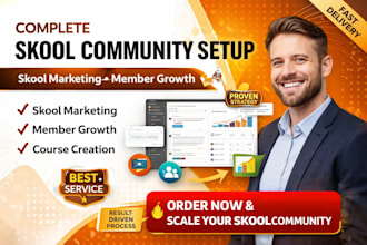 complete skool community setup skool marketing member growth course creation