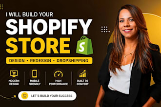 design shopify store, build shopify website, redesign shopify dropshipping store