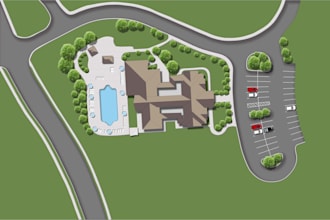 redraw site plan,2d site plan,property map,real estate map,aerial map