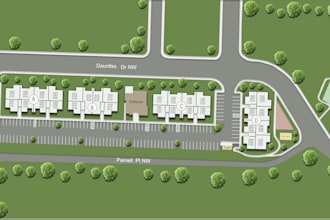 redraw site plan,2d site plan,property map,real estate map,aerial map