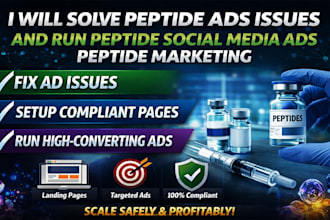 solve peptide ads issues and run peptide social media ads peptide marketing