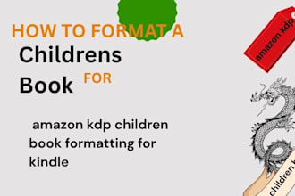 design, format children book for amazon kdp, children book formatting