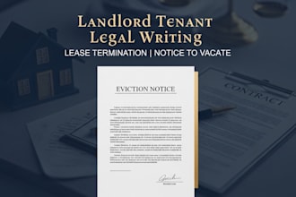 draft eviction notice landlord tenant rental property dispute real estate law