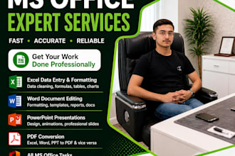 do ms office related projects ms word power point slides etc