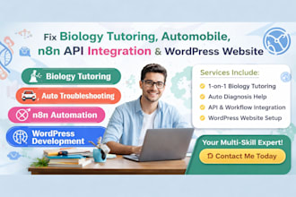 fix biology tutoring automobile n8n api integration evolution wordpress website