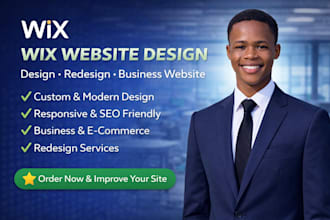design wix website and redesign a business wix website
