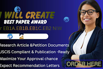 write and publish eb1a articles on major media publications for uscis app