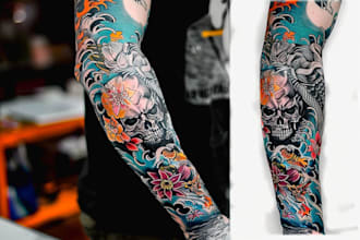 design custom tattoo, tattoo sleeve