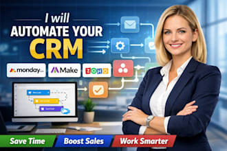 monday crm automation make com zoho and asana