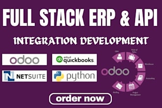develop odoo erp pos crm software wms hr web app saas quickbooks setup netsuite