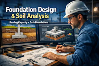 design foundation and perform soil bearing capacity analysis