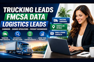 do trucking leads, logistics leads motor carrier fmcsa business leads generation