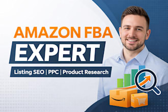 be your amazon fba expert listing optimization product research and ppc