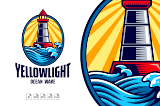 create eye catching lighthouse logo for you in one day