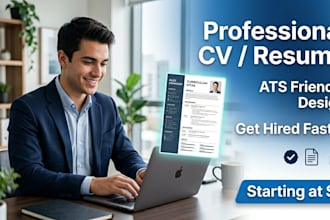 create a professional ats resume and CV design