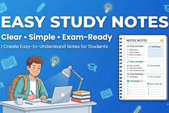 create easy to understand study notes for students