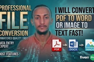 convert PDF to word or image to text fast