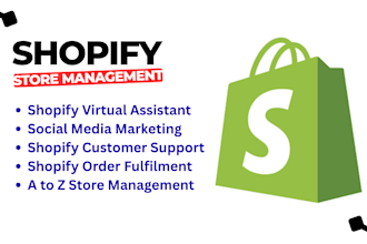 be your virtual assistant for shopify store